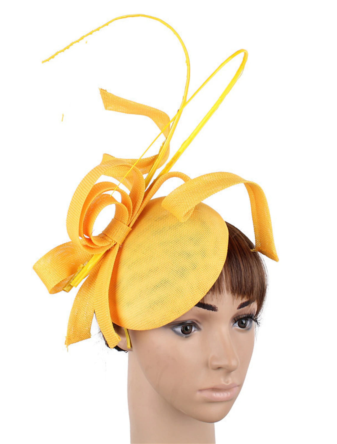 DingJiDress Fascinators Faux Linen Wedding Kentucky Derby Cocktail Royal Astcot Fashion Vintage With Bowknot Headpiece Headwear