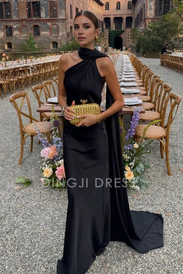 DingJiDress Formal Dress Sexy Sheath High Neck Sleeveless Backless Party Fashion Prom Dress