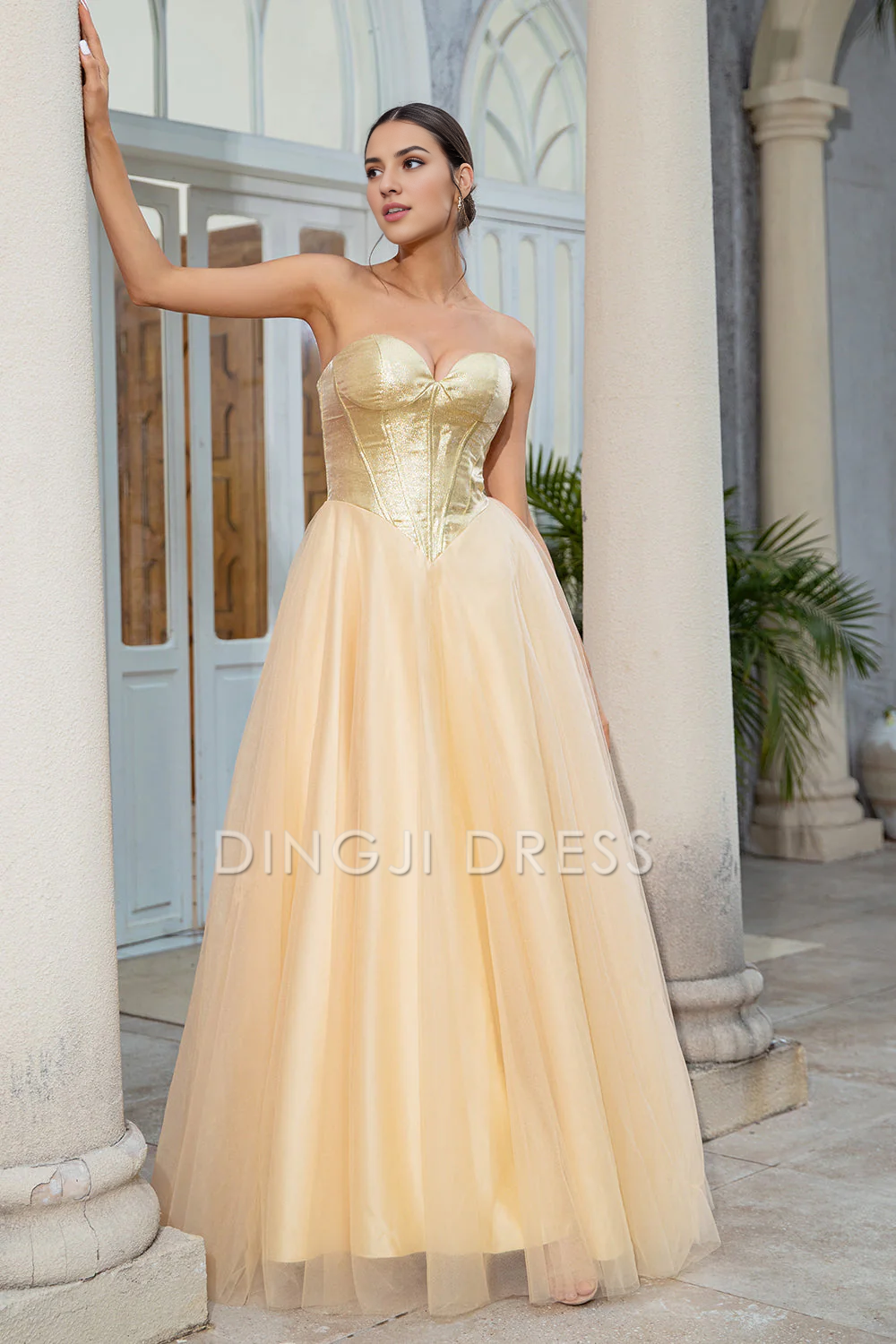 DingJiDress High Quality Dress Evening Dress Princess Elegant A Line Sweetheart Off Shoulder Backless Long Prom Dress