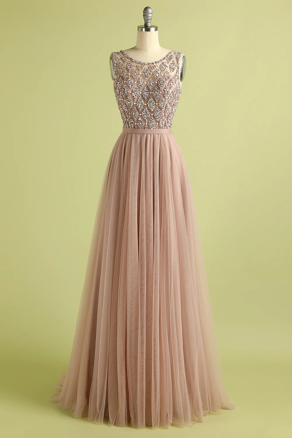 DingJiDress Tulle Beading Prom Dress
