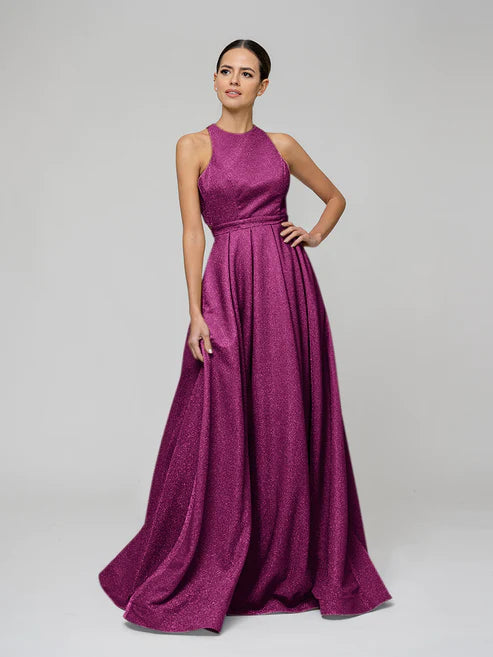 DingJiDress Floor Length Sparkly A Line Formal Party Prom Dresses Princess Ball-Gown