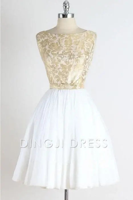 DingJiDress Short Prom Dress A Line Vintage Sleeveless Lace Tulle Party Elegant Best Selling Homecoming Dress