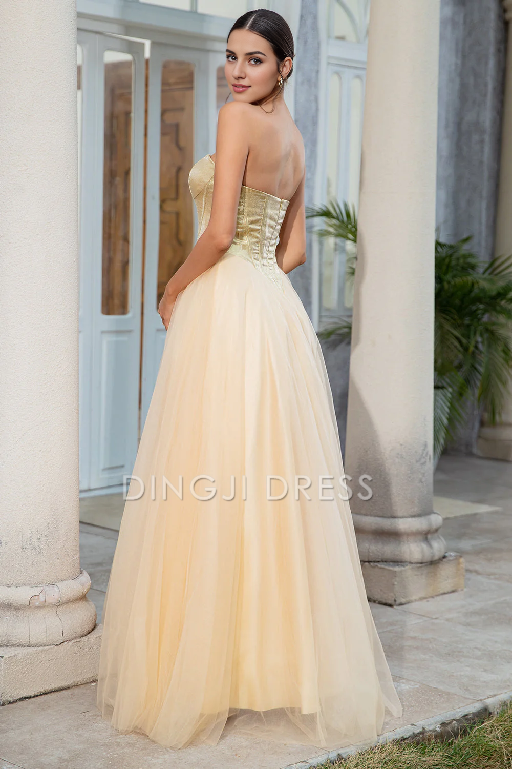 DingJiDress High Quality Dress Evening Dress Princess Elegant A Line Sweetheart Off Shoulder Backless Long Prom Dress