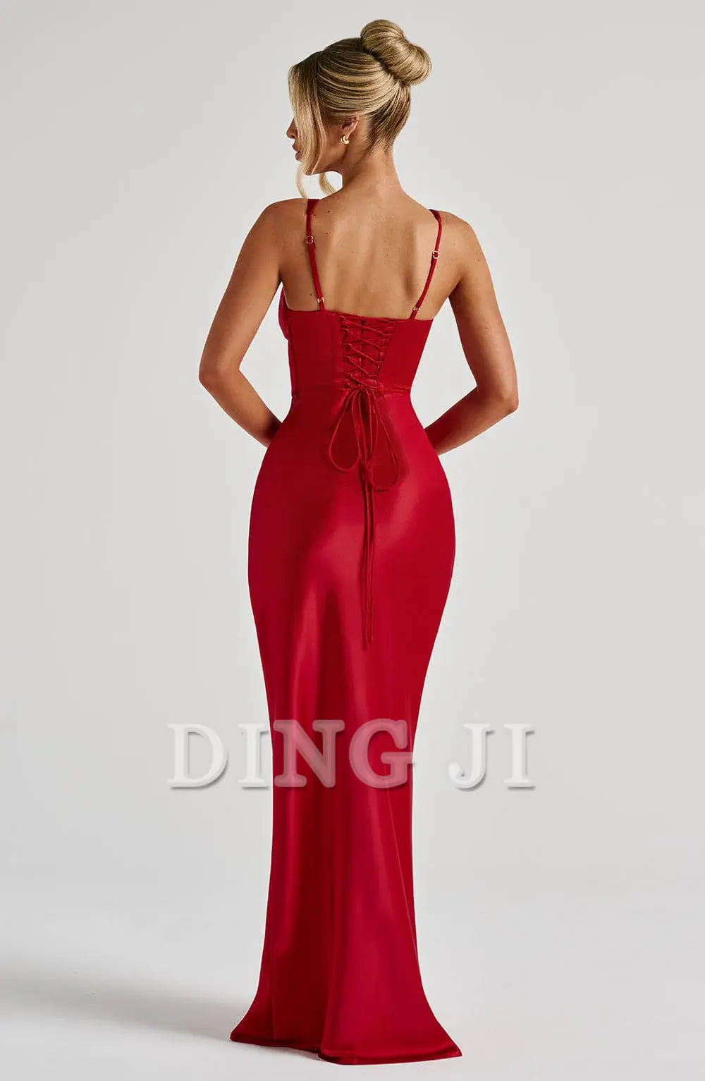 DingJiDress Bridesmaid Dresses Elegant Mermaid Pleated Cups Adjustable Shoulder Straps Dresses Wedding Guests Dresses