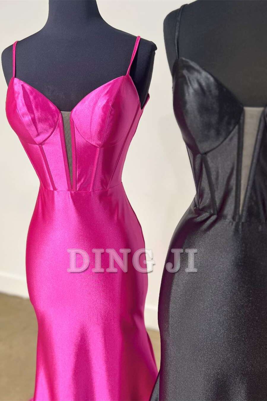 DingJiDress Evening Dress Sweetheart Spaghetti Strap Satin Mermaid Cultivate oneself Long Prom Dress Formal Women's Dresses Wedding Guest Dresses