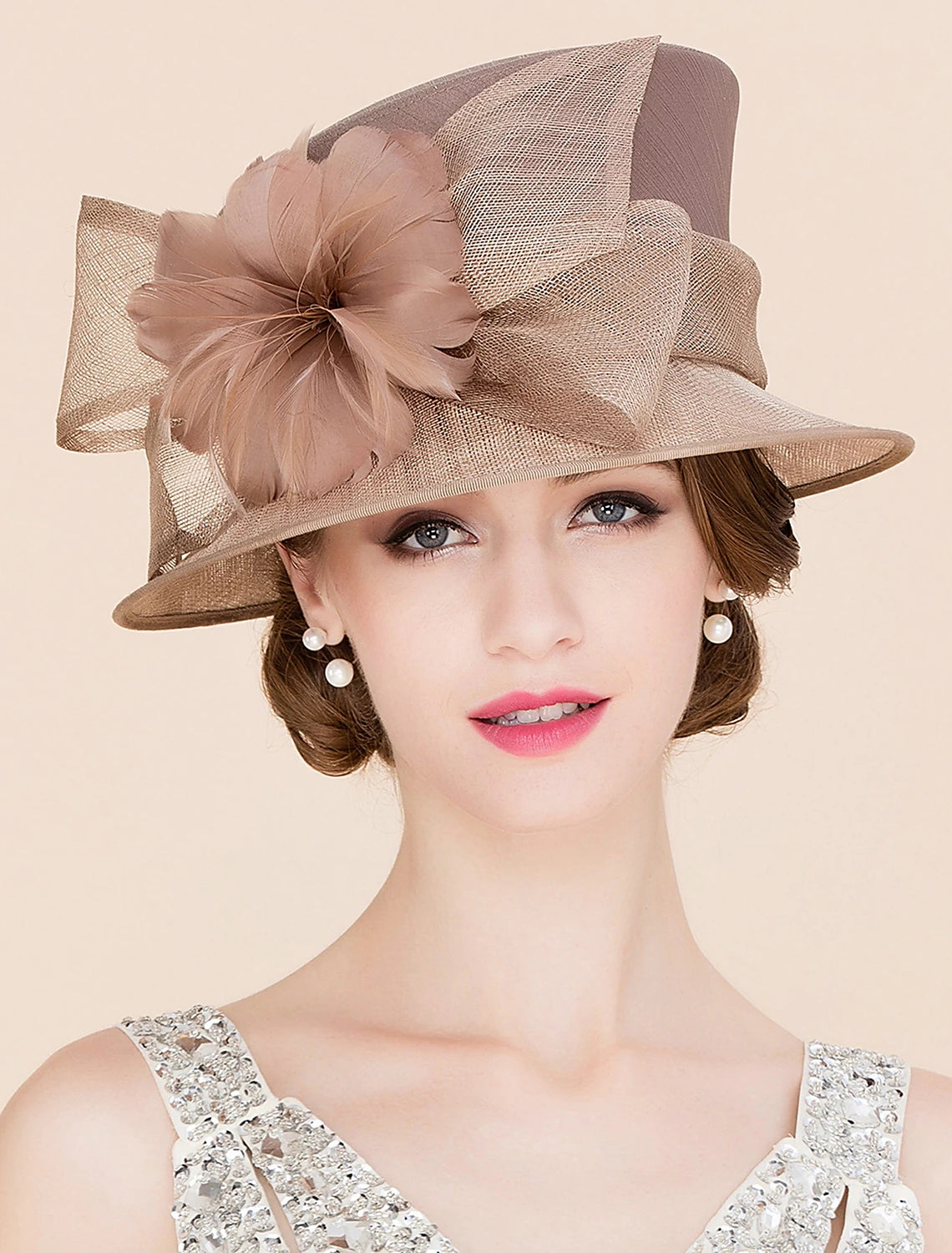 DingJiDress Vintage Style Hats with Bowknot / Feathers / Fur / Flower 1PC Kentucky Derby / Horse Race / Ladies Day Headpiece