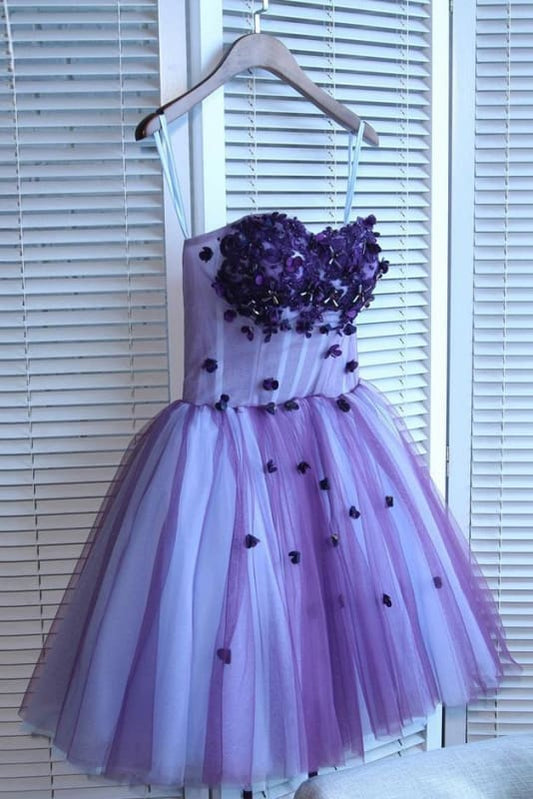 DingJiDress Short Prom Dress A Line Sweetheart Dress Mini Strapless Juniors Fashion Homecoming Dress