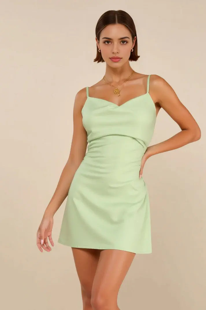 DingJiDress Mini Dress Chic Sheath V Neck Spaghetti Strap Backless Flower Decoration Exquisite Dress Discount Hot Sale Homecoming Dress