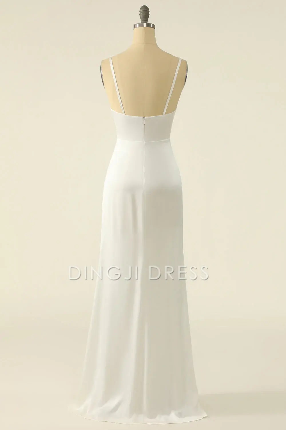 DingJiDress High Quality Dress Elegant Sheath Spaghetti Strap Backless Simple Prom Dress