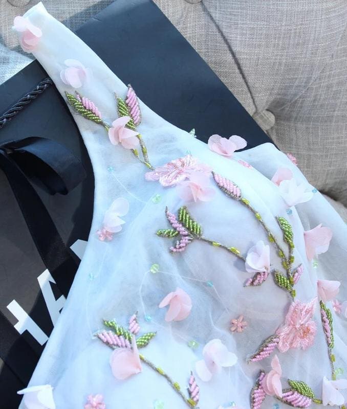 DingJiDress Short Prom Dress A Line One Shoulder Juniors Tulle Cute Graduation Dress With Flower Fashion Homecoming Dress