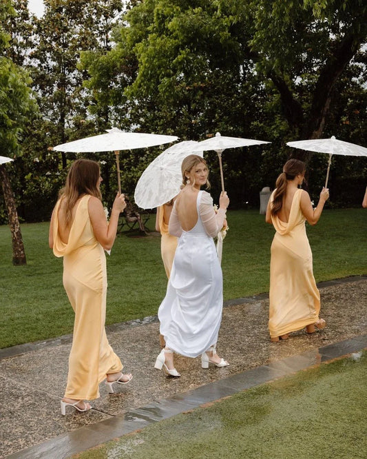 Charming Sheath Wide Shoulder Straps V Neck Sleeveless Backless Low Cost Classic Anke-Length Bridesmaid Dresses