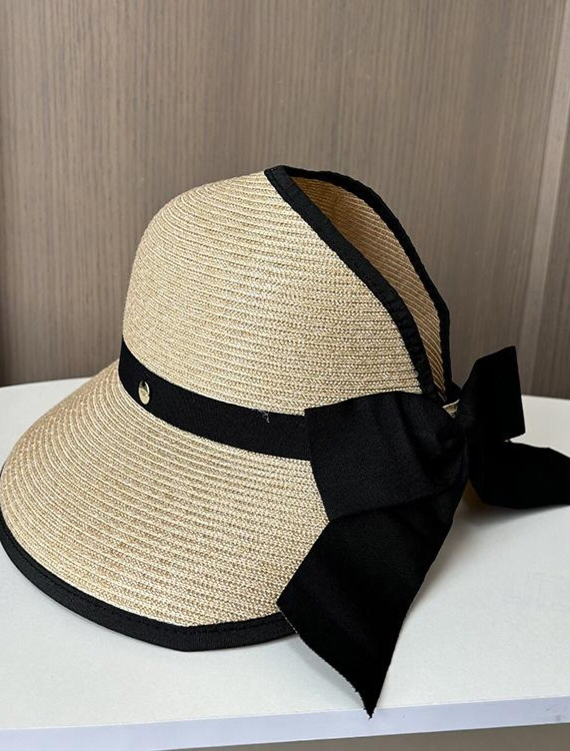 DingJiDress Hats Headwear Bucket Hat Straw Hat Sun Hat Casual Holiday Elegant Retro With Bowknot Pure Color Headpiece Headwear