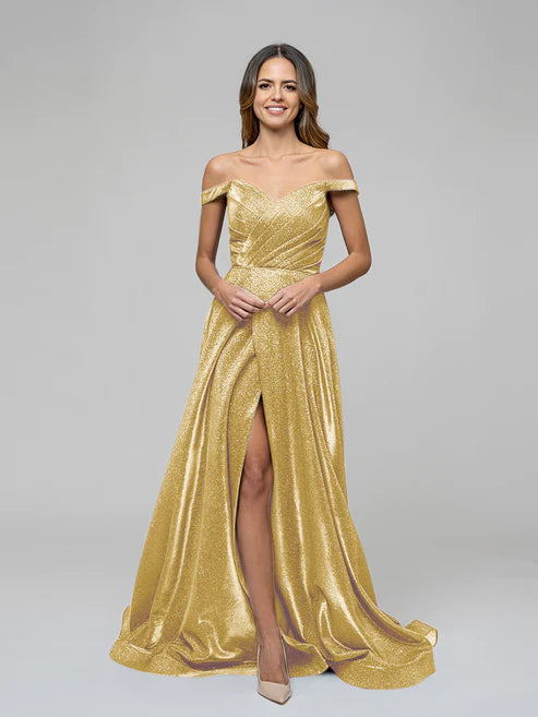 DingJiDress A Line Off The Shoulder Formal Party Prom Dresses