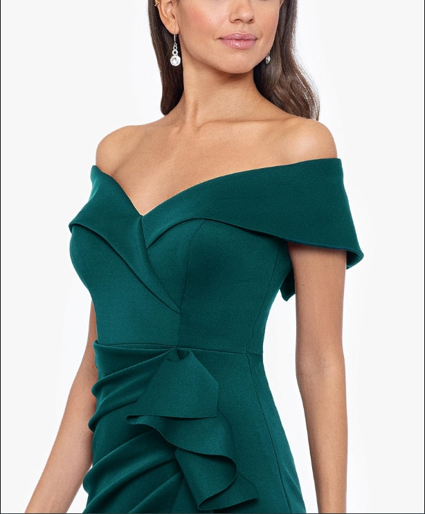 DingJiDress Mother of the Groom / Bride Dresses Long Off Shoulder Sweetheart Neck Side Ruffle Gown Formal Dresses Wedding Guest Dress