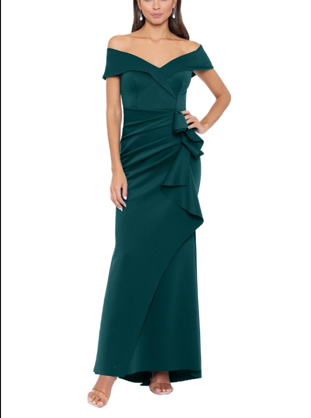 DingJiDress Mother of the Groom / Bride Dresses Long Off Shoulder Sweetheart Neck Side Ruffle Gown Formal Dresses Wedding Guest Dress