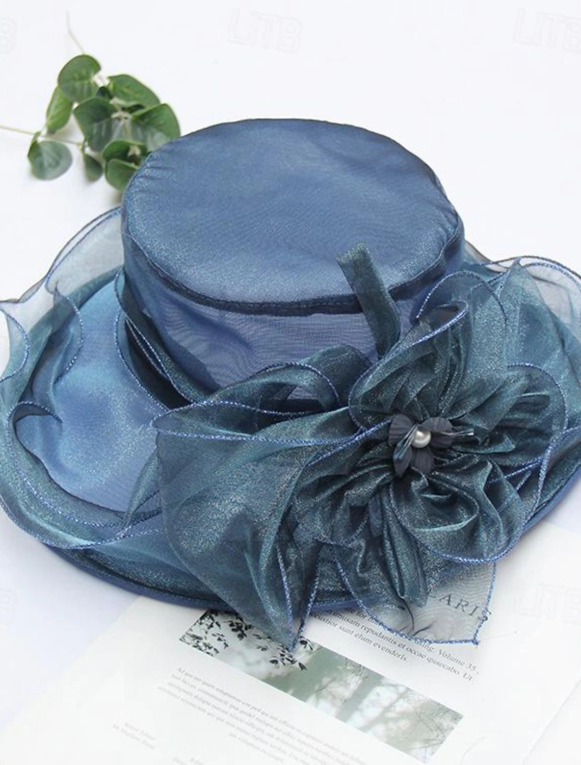 DingJiDress Fascinators Hats Headwear Hat Floppy Hat Straw Hat Casual Holiday Elegant Vintage With Flower Pure Color Headpiece Headwear