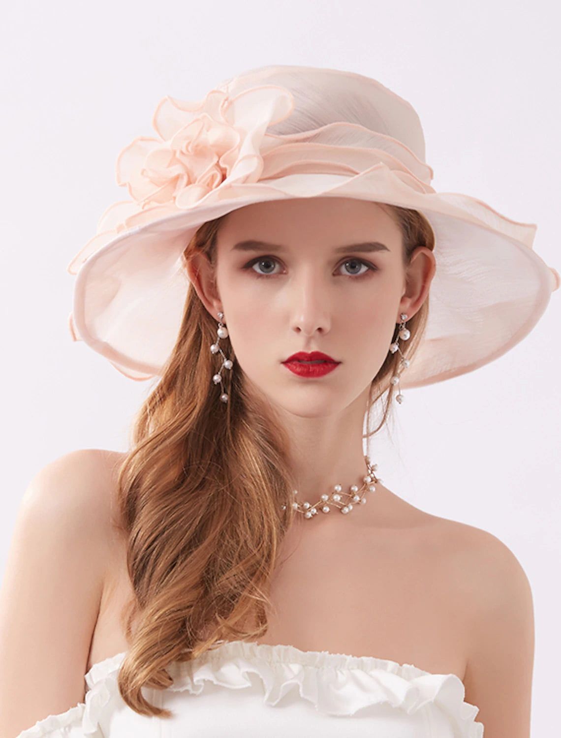 DingJiDress Hat Tea Party Kentucky Derby Melbourne Cup Wedding With Headpiece Headwea