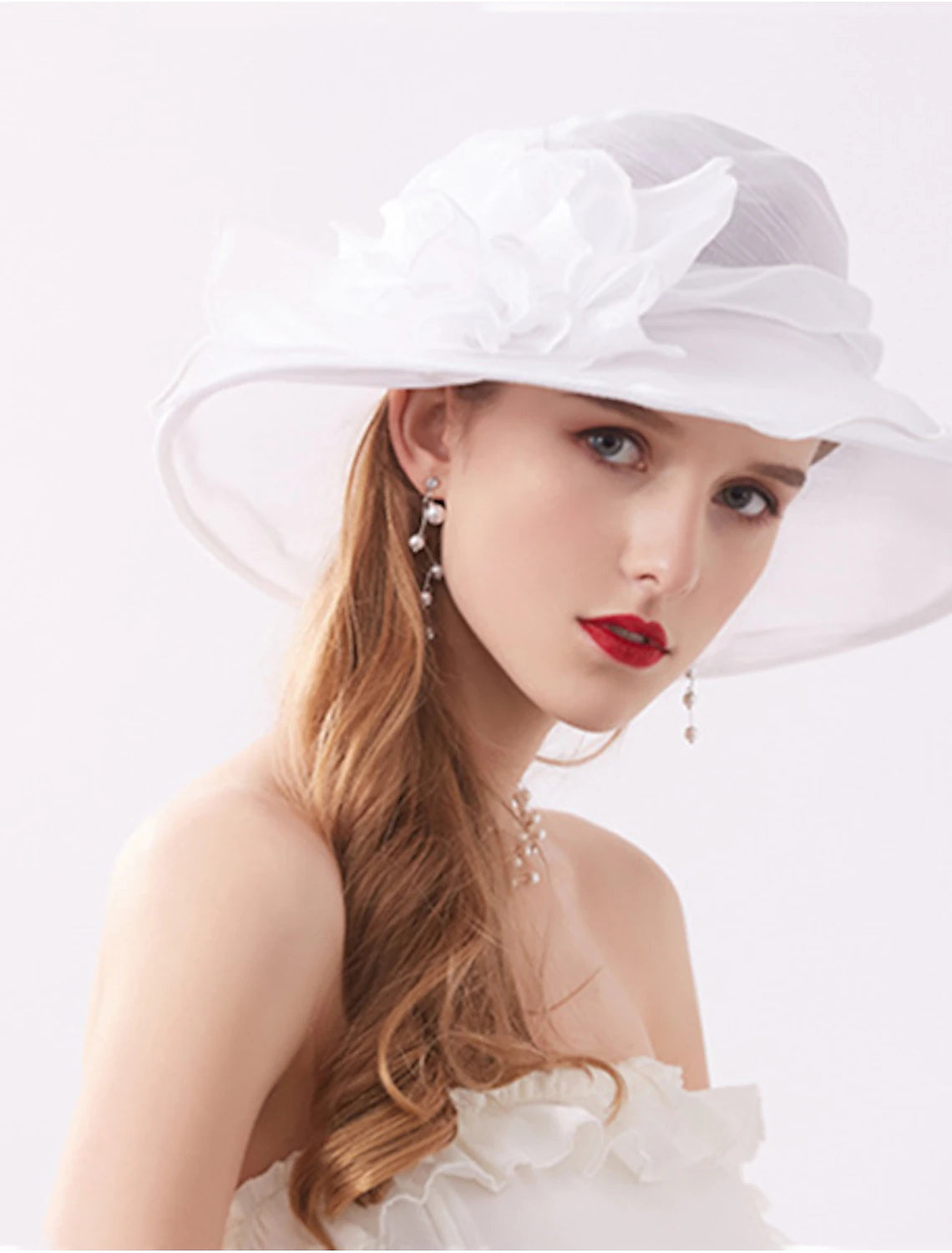 DingJiDress Hat Tea Party Kentucky Derby Melbourne Cup Wedding With Headpiece Headwea