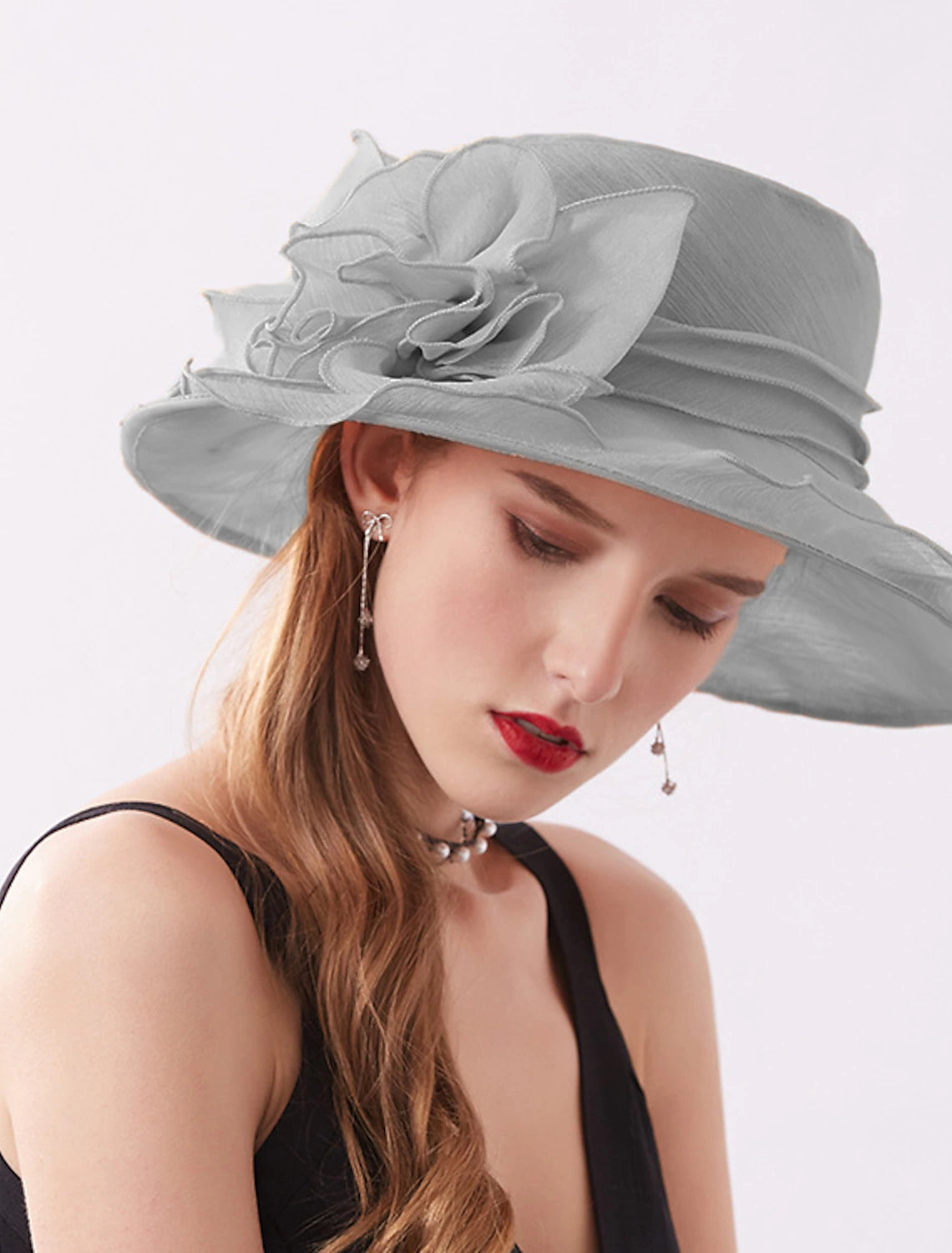 DingJiDress Hat Tea Party Kentucky Derby Melbourne Cup Wedding With Headpiece Headwea