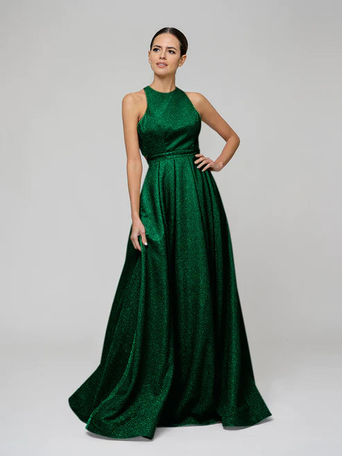 DingJiDress Floor Length Sparkly A Line Formal Party Prom Dresses Princess Ball-Gown