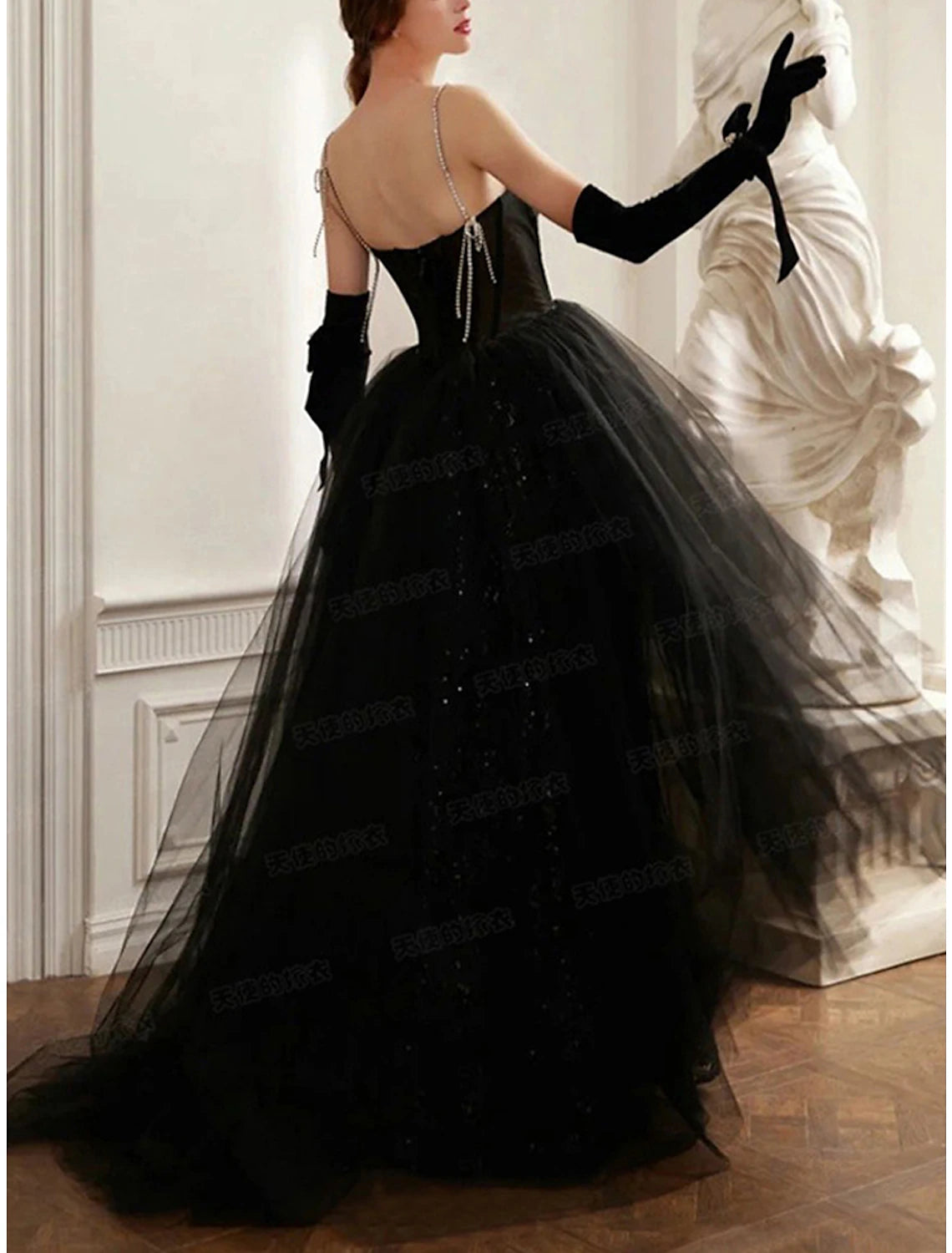 A-Line Evening Gown Black Dress Sparkle & Shine Dress Prom photoshoot Floor Length Sleeveless Strapless Sequined with SequinA-Line Evening Gown Black Dress Sparkle & Shine Dress Prom photoshoot Floor Length Sleeveless Strapless Sequined with Sequin