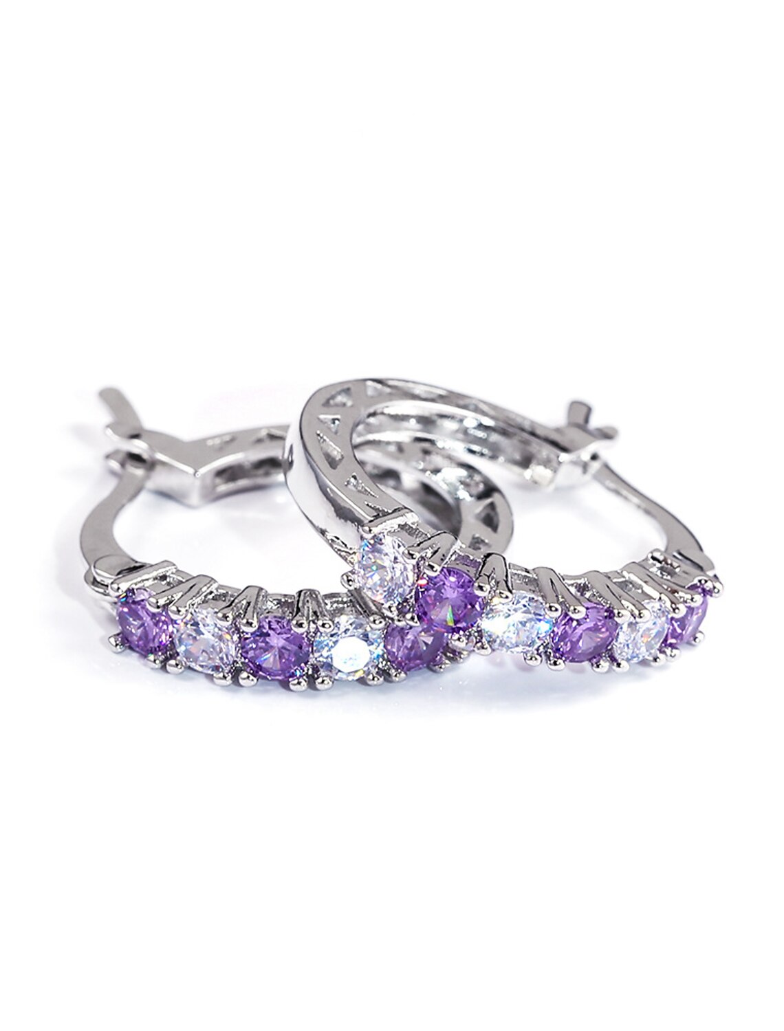 DingJiDress Women's Earrings Fine Jewelry Precious Stylish Simple Earrings Jewelry Blue / Purple / Fuchsia For Gift Festival 1 Pair