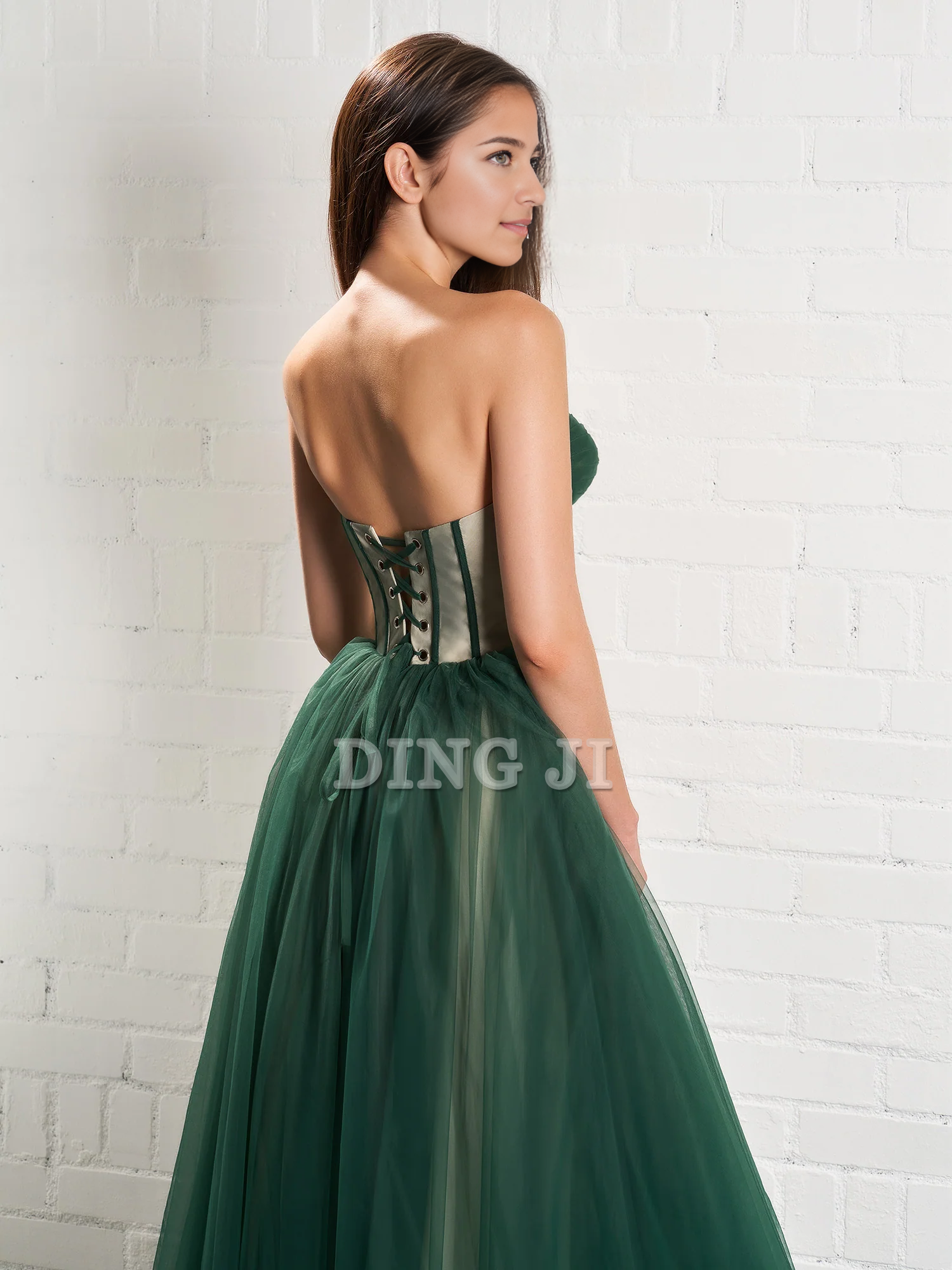 DingJiDress Evening Dress Sweetheart Strapless Puffy Midi Tulle Dress Romantic Atmosphere Formal Women's Dresses Wedding Guest Dresses