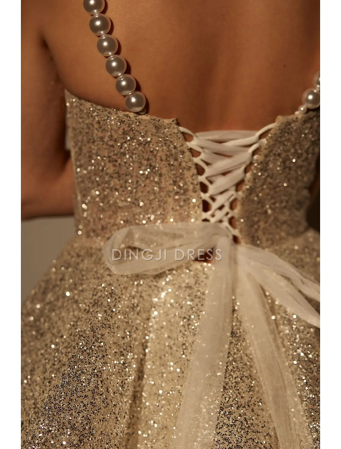 DingJiDress Hot Sale Short Prom Dress A-Line Sparkle Cocktail Party Birthday Sleeveless Beaded Shoulder Strap Glitter Fashion New Homecoming Dress