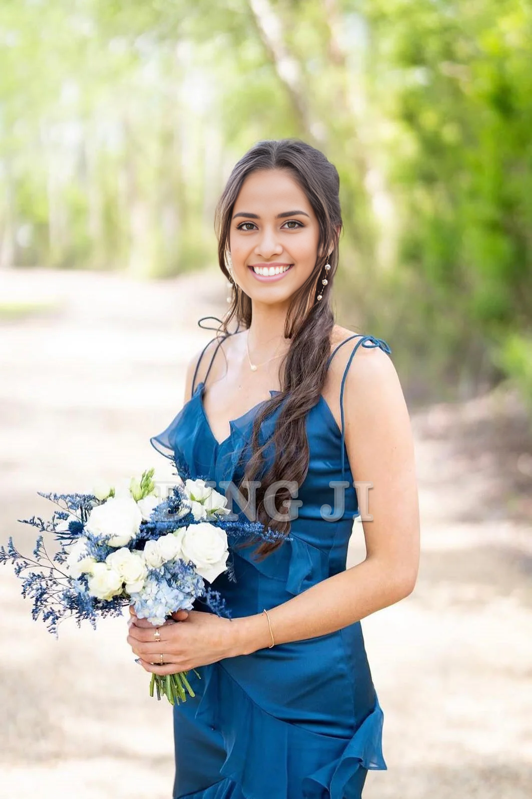 DingJiDress Evening Dress Sweetheart Tie Shoulder Mermaid Ruffle Tiered Long Prom Dress Side Fork Sweep Train Charming Formal Wear Dresses Wedding Guest Dresses