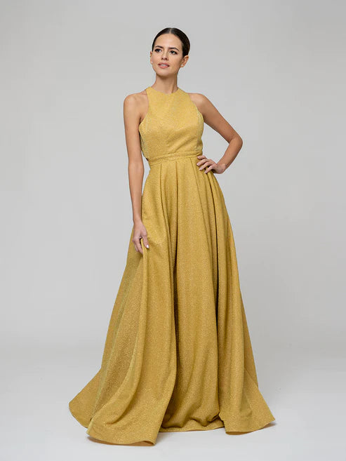 DingJiDress Floor Length Sparkly A Line Formal Party Prom Dresses Princess Ball-Gown