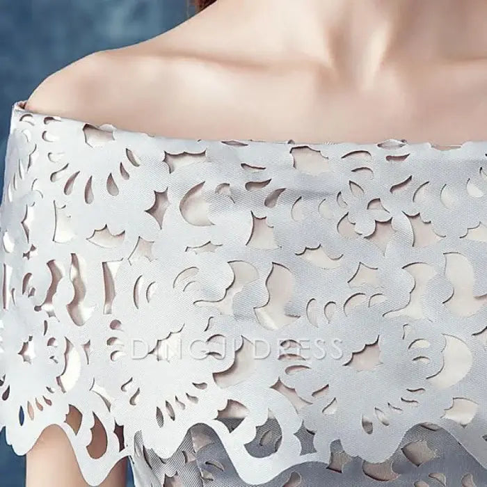 DingJiDress Short Prom Dress Elegant A Line Off Shoulder Retro Lace Fashion Homecoming Dress