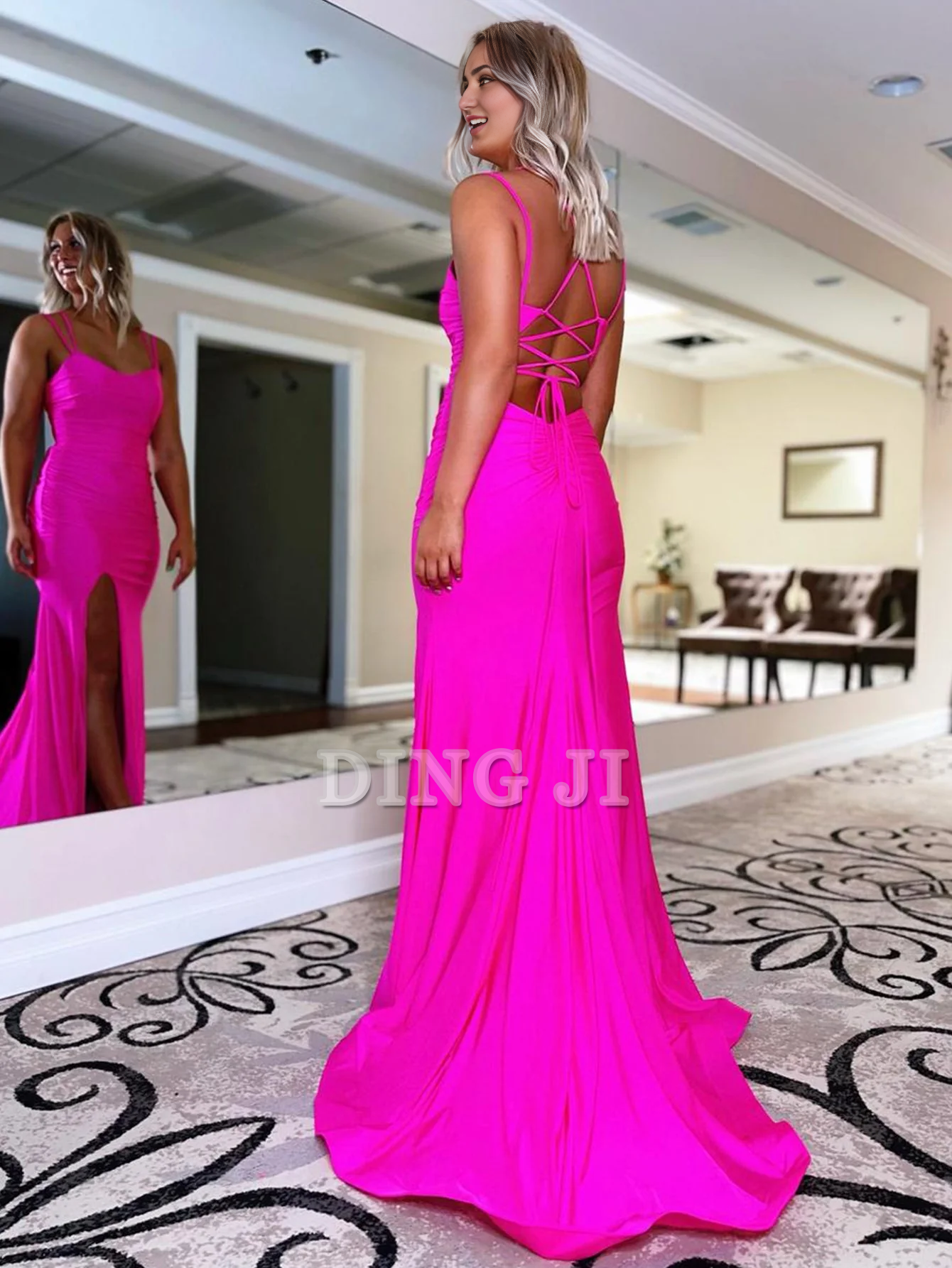DingJiDress Evening Dress Mermaid Spaghetti Straps Backless Prom Dress Sexy Charming Formal Women's Dresses Wedding Guest Dresses