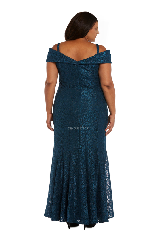 DingJiDress Evening Dress Plus Size Mermaid Off Shoulder Sweetheart Neckline Fashion Lace Dress Mother Of The Bride Dress