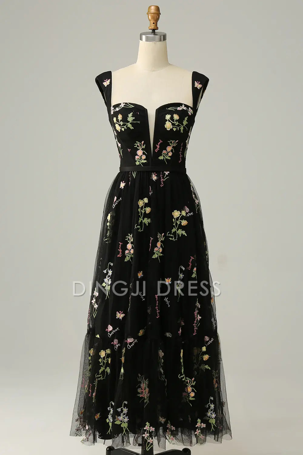 DingJiDress High Quality Dress Evening Dress Exquisite A Line Sweetheart Embroidery Fantastic Long Prom Dress