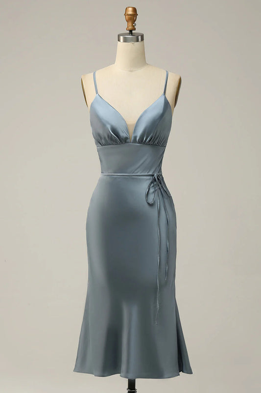 DingJiDress High Quality Dress Simple Sheath Spaghetti Strap Sweetheart Short Skirt Prom Dress