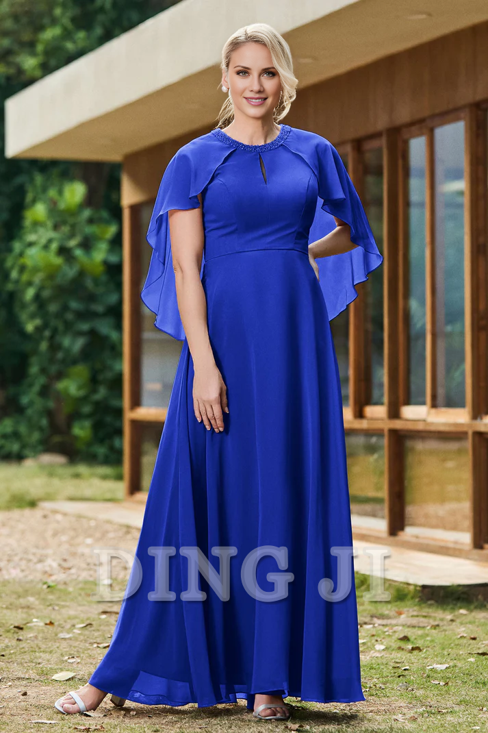 DingJiDress Mother of the Bride Dresses Flutter Sleeves Chiffon A-Line Ruched High Quality Dress Fashion Elegant Dresses Wedding Guests Dresses