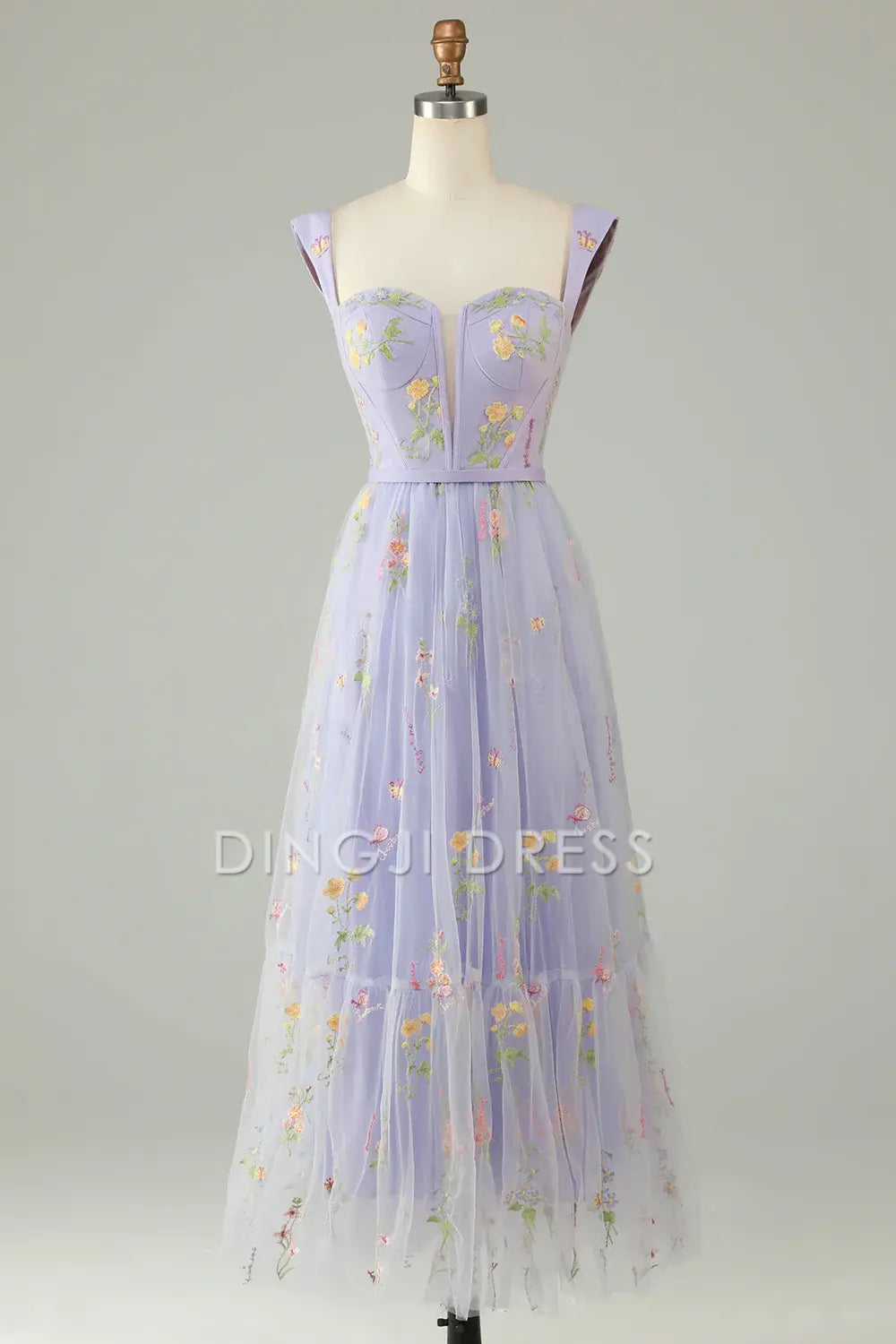 DingJiDress High Quality Dress Evening Dress Exquisite A Line Sweetheart Embroidery Fantastic Long Prom Dress