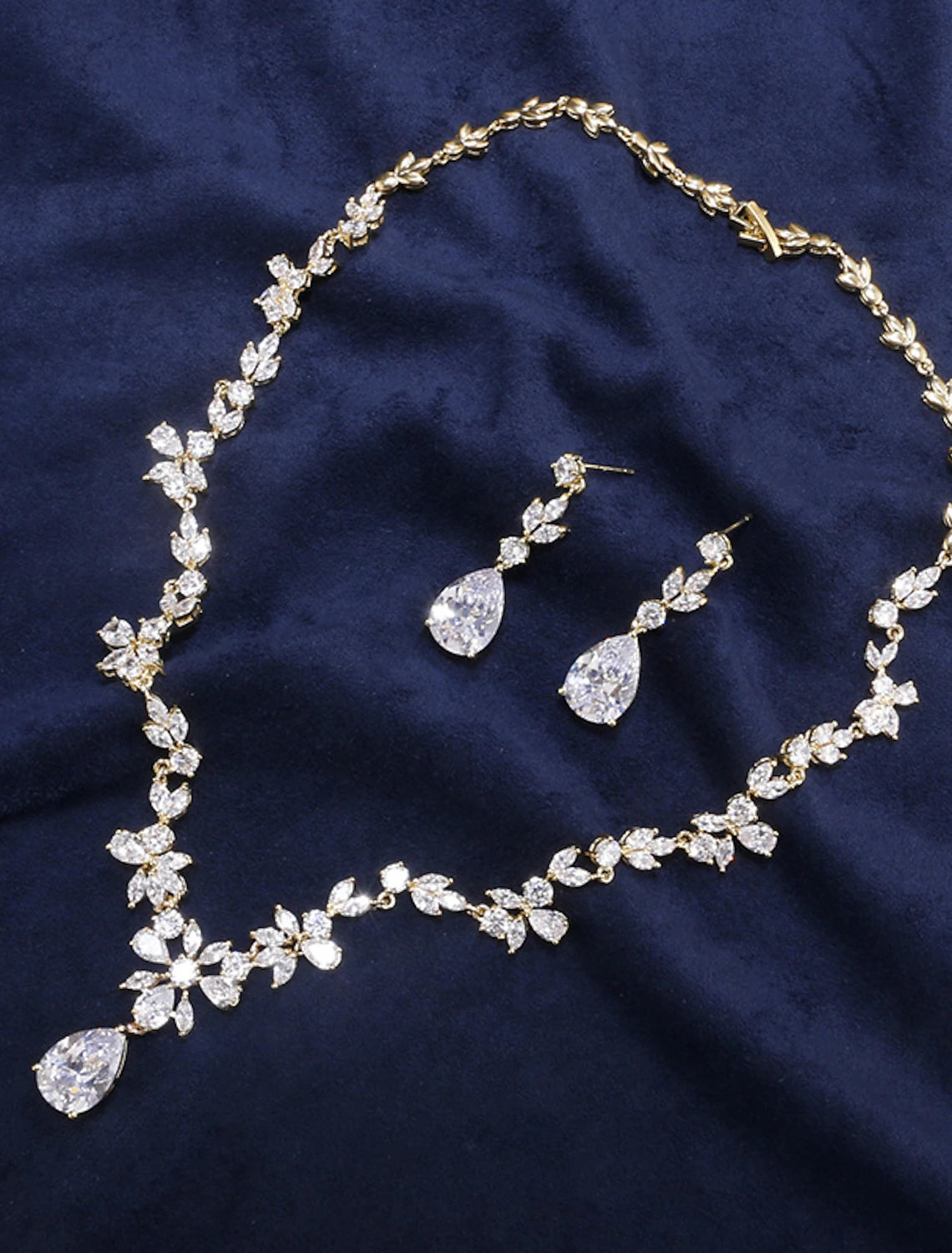 DingJiDress Bridal Jewelry Sets 1 set Cubic 1 Necklace Earrings Women's Luxury Elegant Drop Jewelry Set For Wedding Party Anniversary