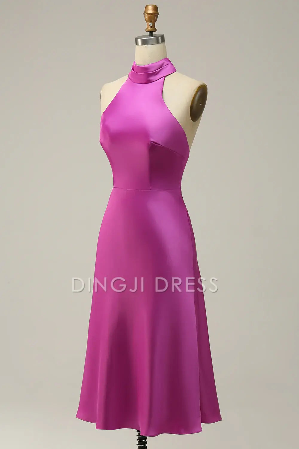 DingJiDress High Quality Dress Fashion Sheath Halter Neck Open Back Short Skirt Simple Prom Dress