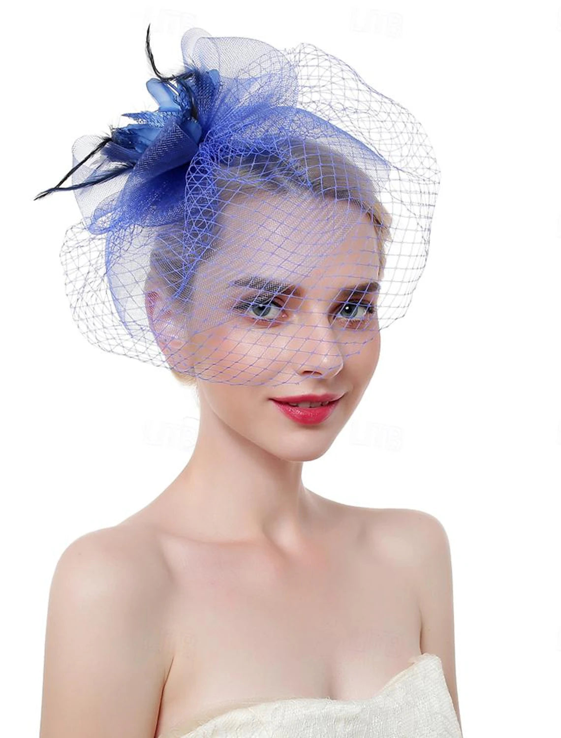 DingJiDress Fascinators Hats Headwear Hat Top Hat Veil Hat Horse Race Cocktail Elegant Vintage With Feather Bows Headpiece