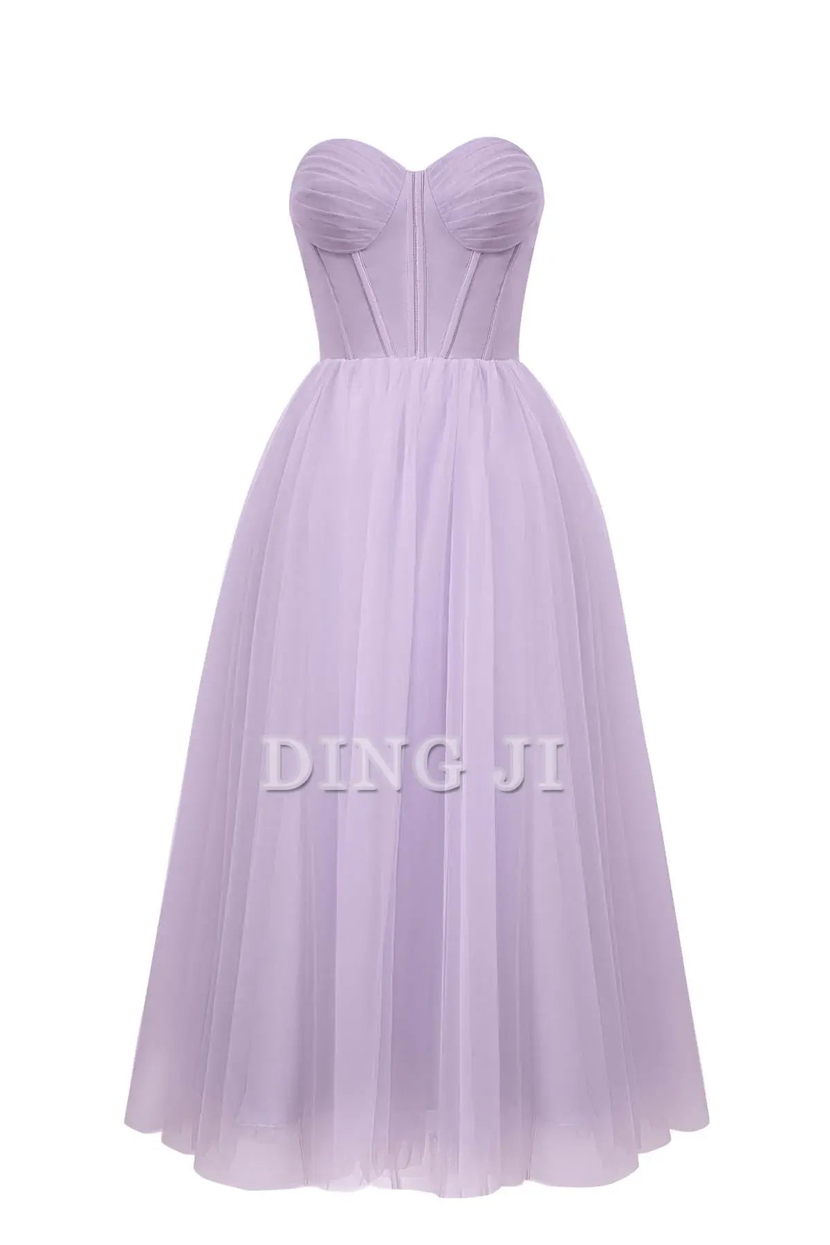 DingJiDress Evening Dress Sweetheart Strapless Puffy Midi Tulle Dress Romantic Atmosphere Formal Women's Dresses Wedding Guest Dresses