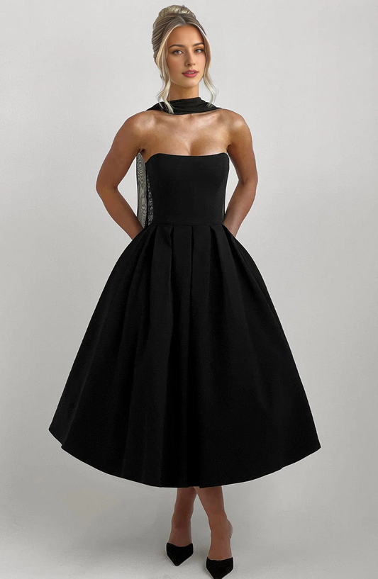 DingJiDress Bridesmaid Dresses A Line Strapless Backless Elegant Exquisite Dresses Wedding Guests Dresses