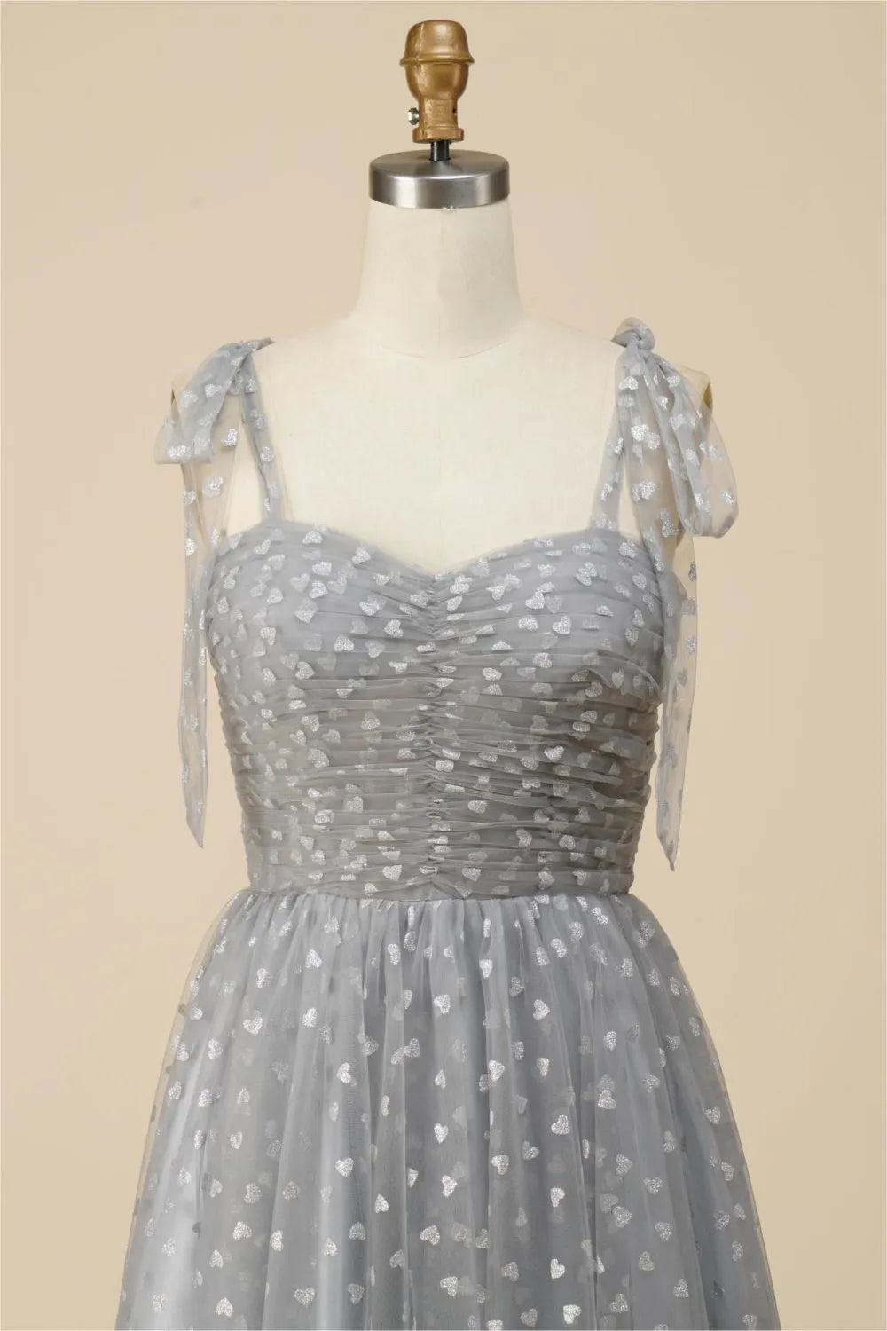 DingJiDress A-Line Tea Length Spaghetti Straps Tulle Party Dress