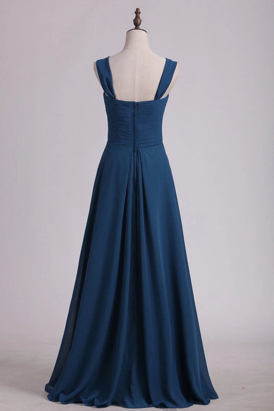 DingJiDress Sweetheart Bridesmaid Dresses A Line Chiffon With Ruffles New Arrival