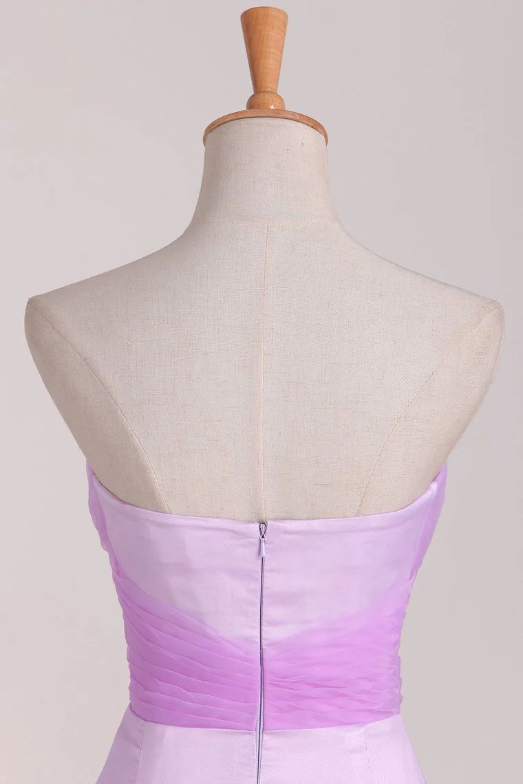 DingJiDress Sheath Bridesmaid Dresses Satin Short/Mini Sweetheart