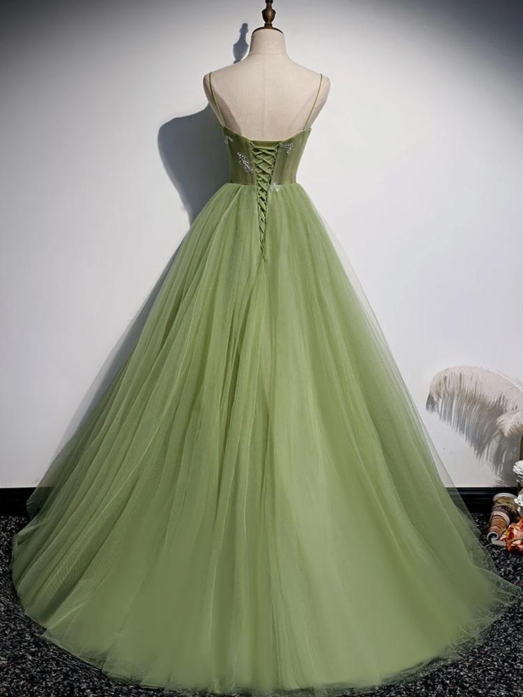 Quinceanera Dress Chic Ball Gown Straps Prom Dress Tulle Floor Length