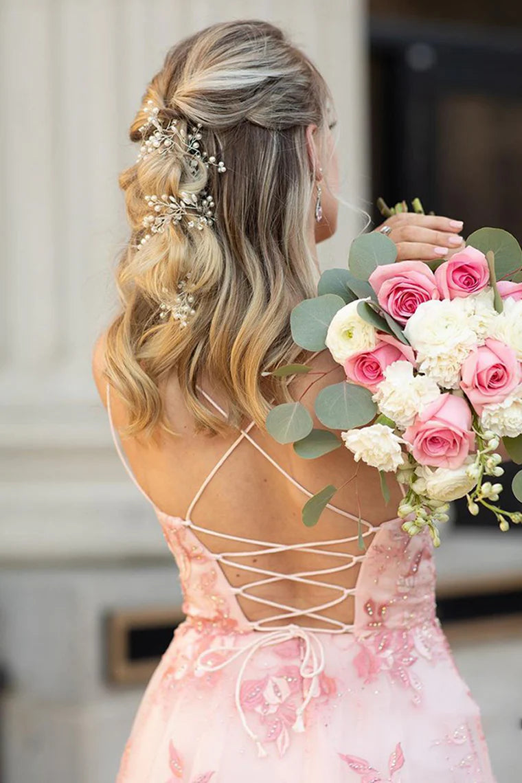 DingJiDress Cute Tulle Lace Round Neck Princess Dress Prom Dress For Graduation