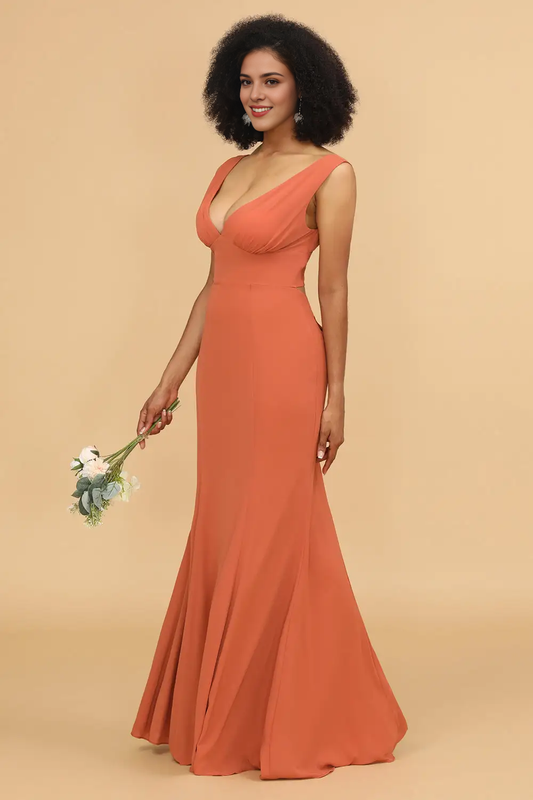 DingJiDress Charming Mermaid Deep V Neck Sleeveless Lace up Backless Fashion Party Dress Hot Sale Prom Dress