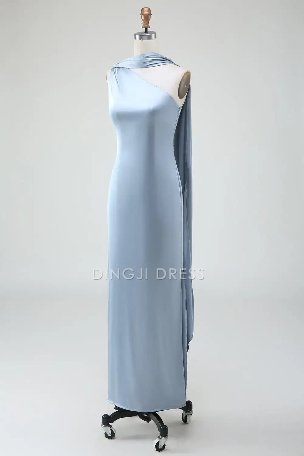 DingJiDress Fashion Sheath One Shoulder Sleeveless Elegant Party Dress Hot Sale Prom Dress