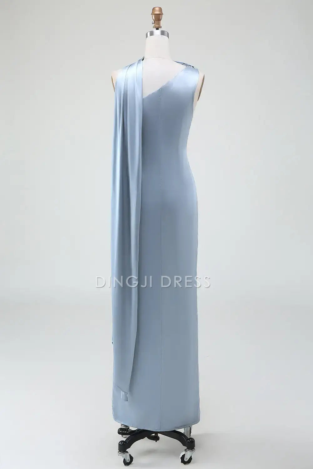 DingJiDress Fashion Sheath One Shoulder Sleeveless Elegant Party Dress Hot Sale Prom Dress